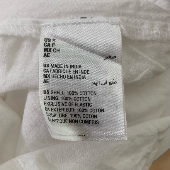 And Now This Size S Cotton Swiss Dot Corset Ruffled Sleeveless Midi Dress White - Picture 14 of 14